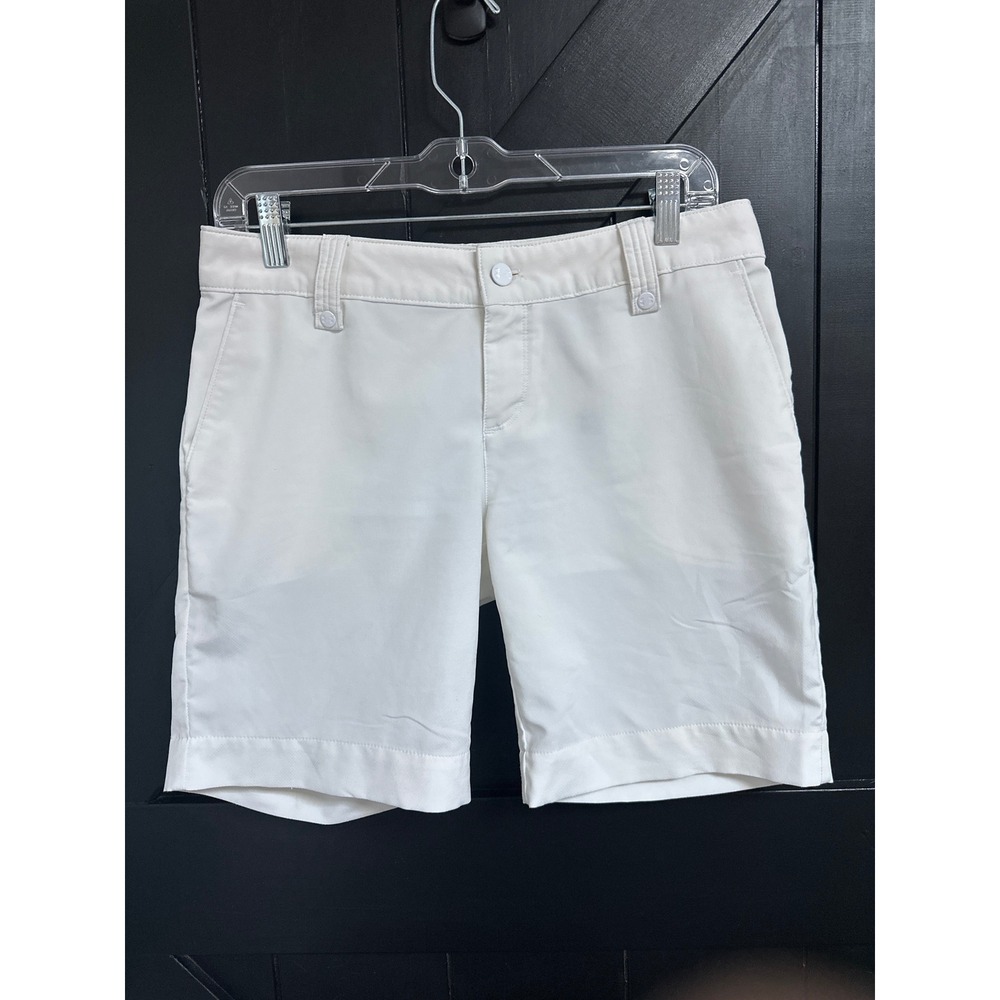 Under Armour White Performance Golf Shorts Womens Size 4 Stretch Athletic Summer